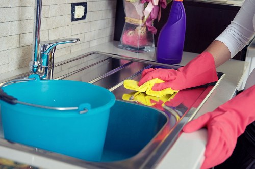 Detailed post-construction cleaning in W1G for kitchens, surfaces, and floors