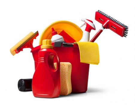 Local cleaning team preparing equipment for a one off clean in W1G